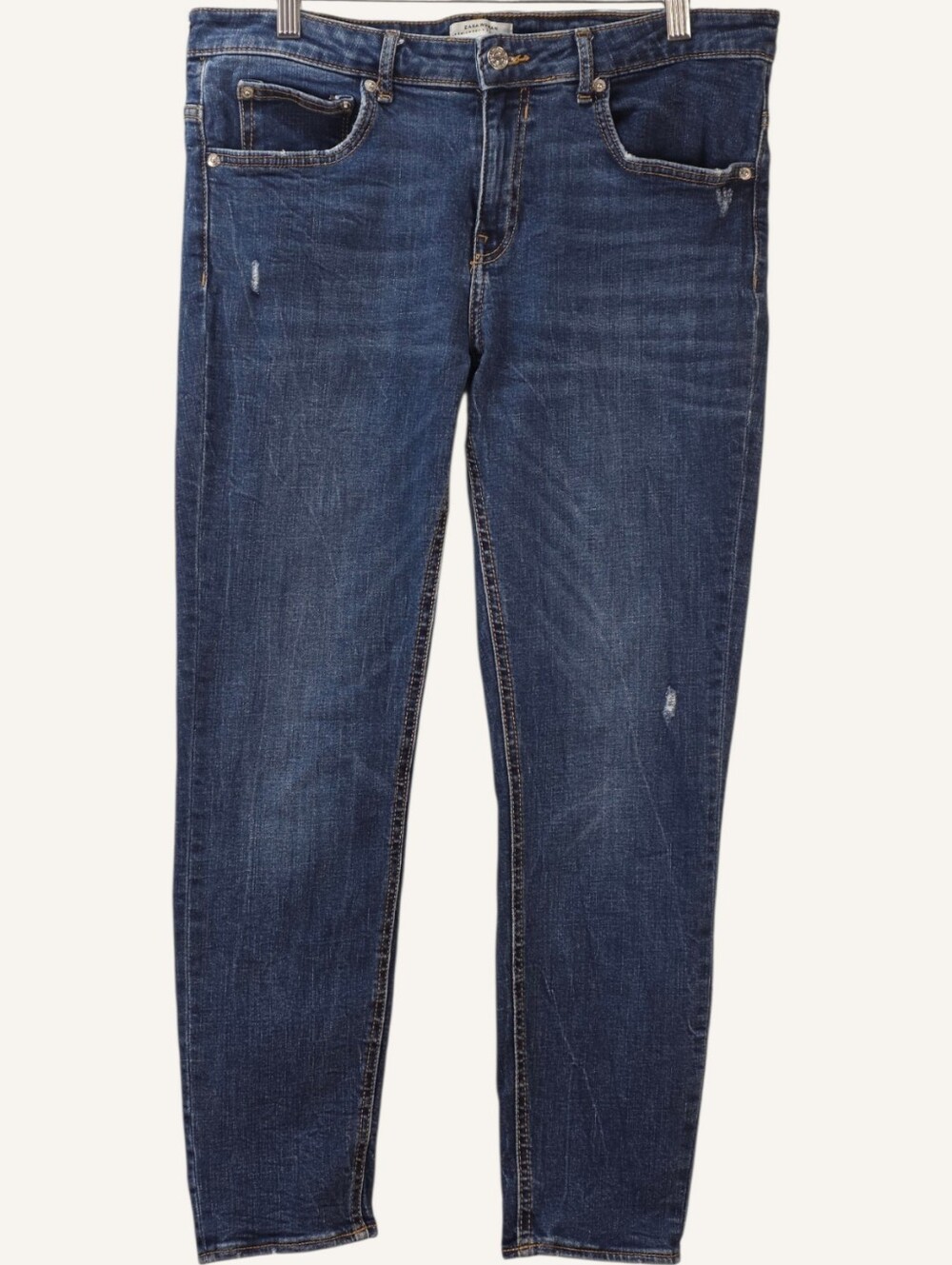 Zara Woman Premium Denim Dark Wash Skinny Ankle Jeans Size 14